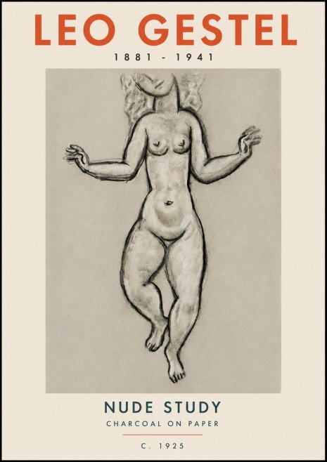 Leo Gestel Nude Study No2 - Affiche