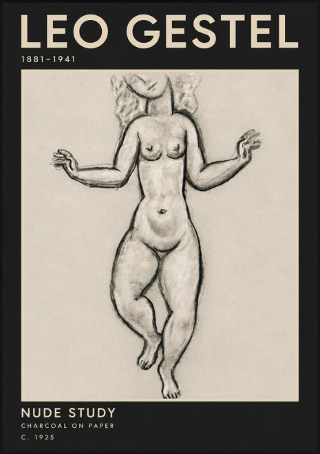 Leo Gestel Nude Study No3 - Affiche