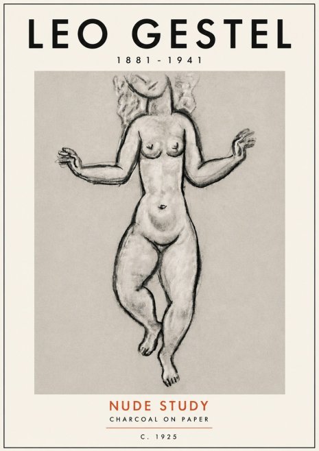 Leo Gestel Nude Study No5 - Affiche