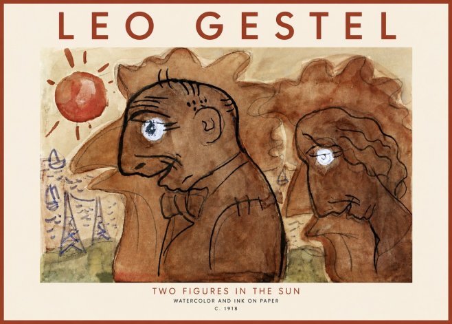 Leo Gestel Two Figures in the Sun No3 - Affiche