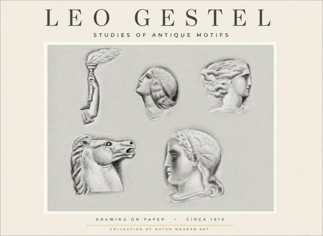 Leo Gestel Studies of Antique Motifs No1 - Affiche