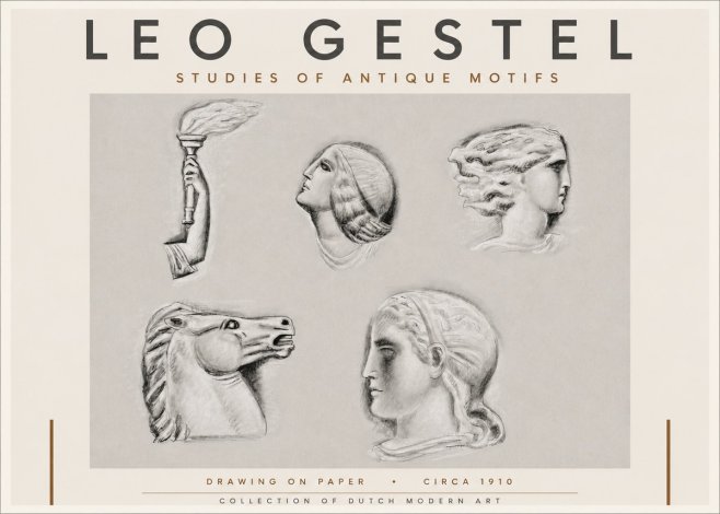 Leo Gestel Studies of Antique Motifs No4 - Affiche