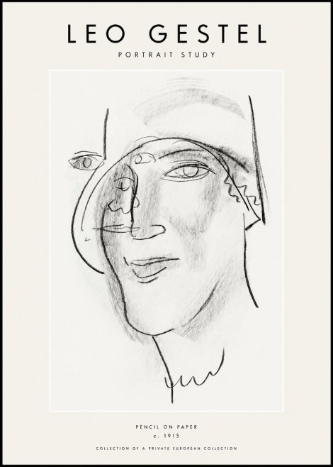 Leo Gestel Portrait Study II No1 - Affiche
