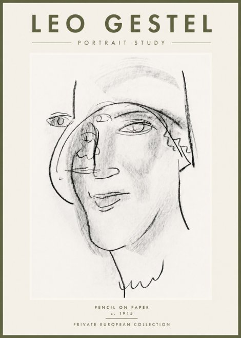 Leo Gestel Portrait Study II No3 - Affiche