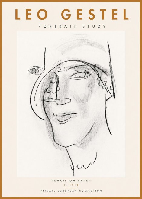 Leo Gestel Portrait Study II No4 - Affiche