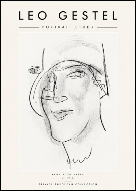 Leo Gestel Portrait Study II No6 - Affiche