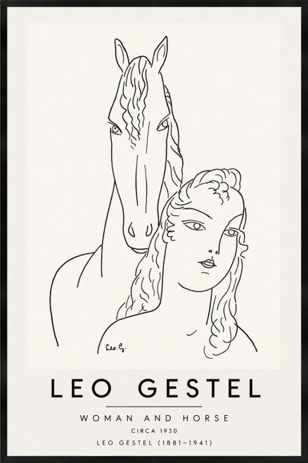 Leo Gestel Woman and Horse No6 - Affiche