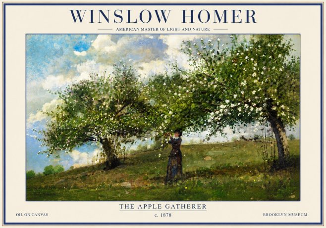 Winslow Homer The Apple Gatherer No3 - Affiche