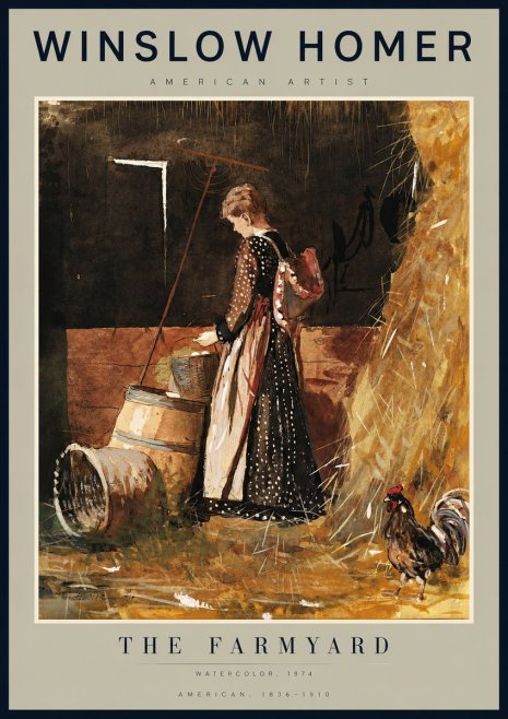 Winslow Homer The Farmyard No2 - Affiche