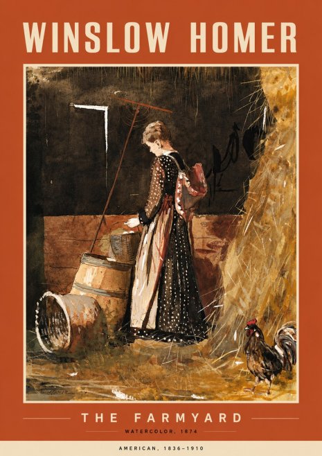 Winslow Homer The Farmyard No4 - Affiche
