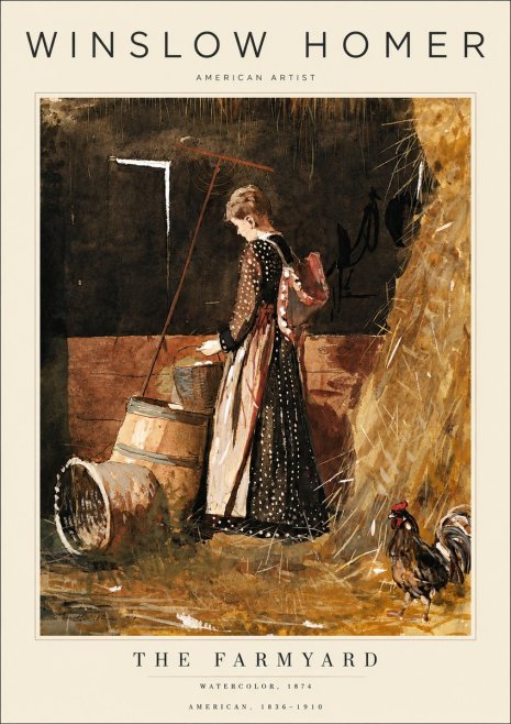 Winslow Homer The Farmyard No5 - Affiche