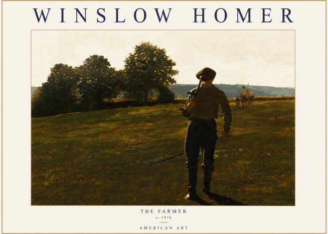 Winslow Homer The Farmer No4 - Affiche