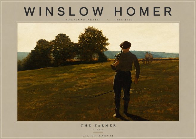 Winslow Homer The Farmer No5 - Affiche