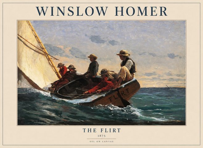 Winslow Homer The Flirt No1 - Affiche