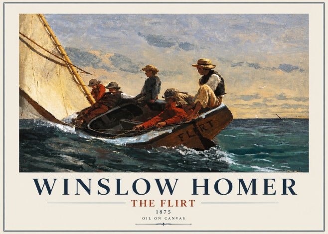 Winslow Homer The Flirt No4 - Affiche