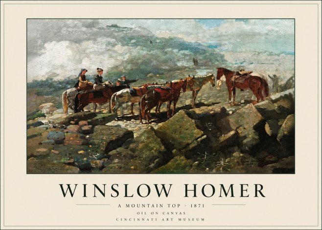 Winslow Homer A Mountain Top No3 - Affiche
