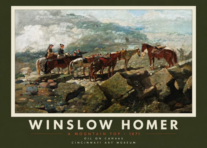 Winslow Homer A Mountain Top No5 - Affiche