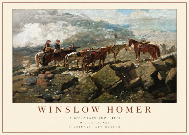 Winslow Homer A Mountain Top No6 - Affiche