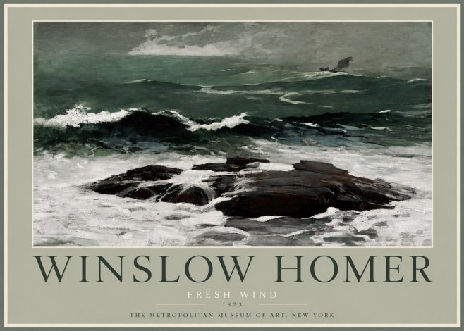 Winslow Homer Fresh Wind No2 - Affiche