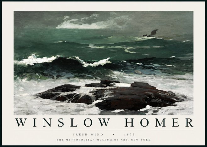 Winslow Homer Fresh Wind No3 - Affiche