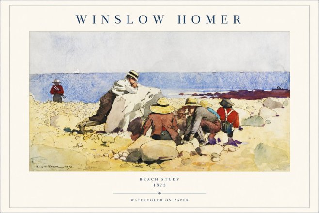 Winslow Homer Beach Study No1 - Affiche