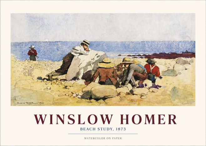 Winslow Homer Beach Study No3 - Affiche
