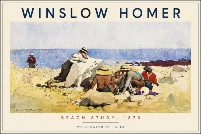 Winslow Homer Beach Study No4 - Affiche