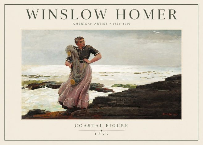 Winslow Homer Coastal Figure No3 - Affiche