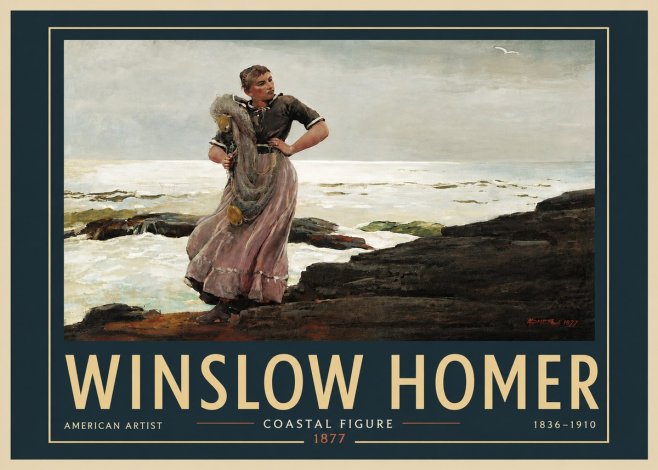 Winslow Homer Coastal Figure No5 - Affiche