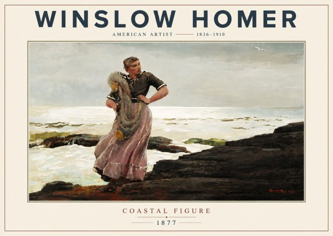 Winslow Homer Coastal Figure No6 - Affiche