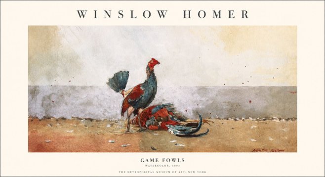 Winslow Homer Game Fowls No1 - Affiche