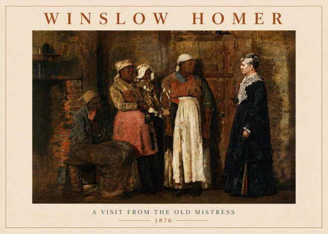 Winslow Homer A Visit from the Old Mistress No5 - Affiche
