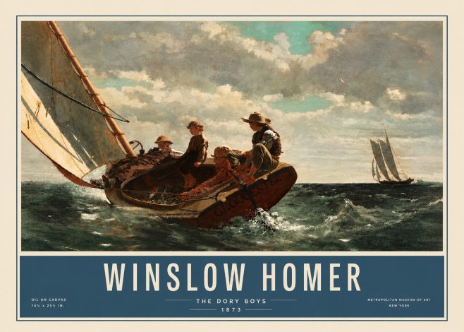 Winslow Homer The Dory Boys No3 - Affiche