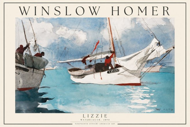 Winslow Homer Lizzie No3 - Affiche