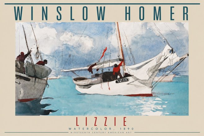 Winslow Homer Lizzie No4 - Affiche