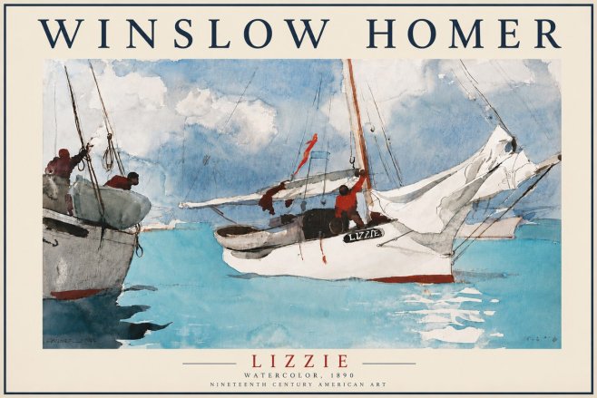 Winslow Homer Lizzie No6 - Affiche
