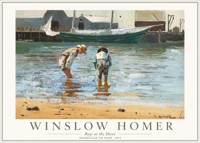 Winslow Homer Boys at the Shore No3 - Affiche