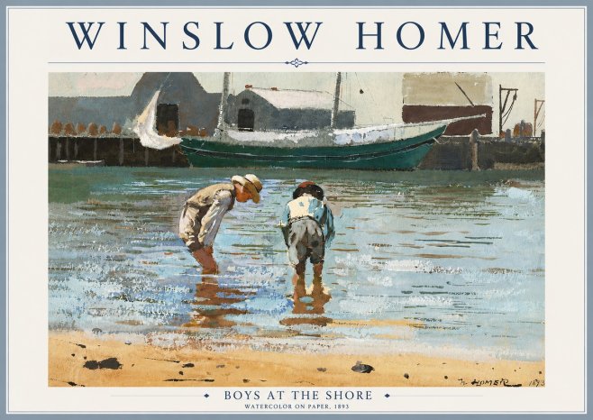 Winslow Homer Boys at the Shore No4 - Affiche