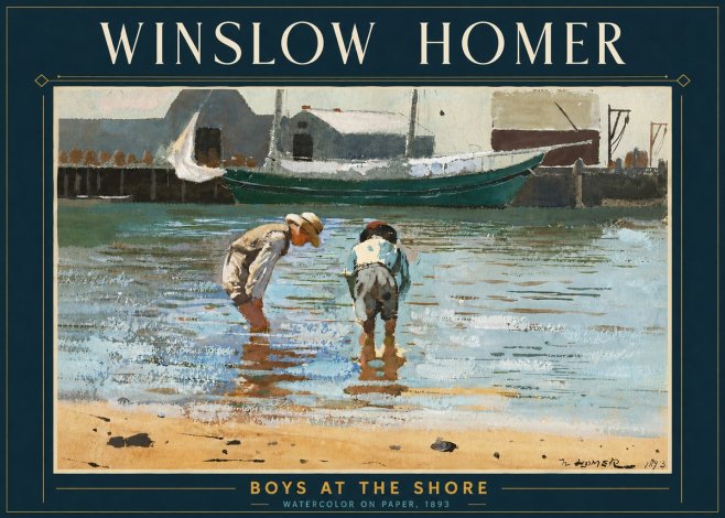 Winslow Homer Boys at the Shore No5 - Affiche