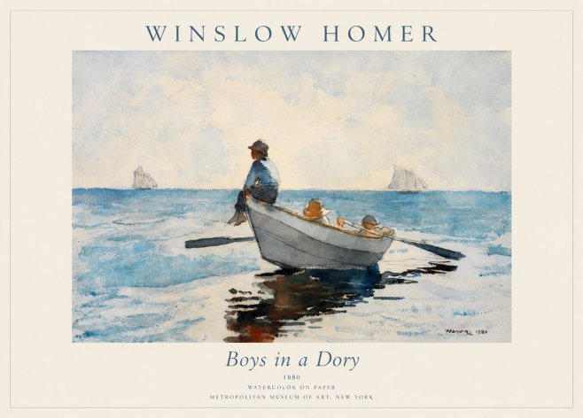 Winslow Homer Boys in a Dory I No1 - Affiche
