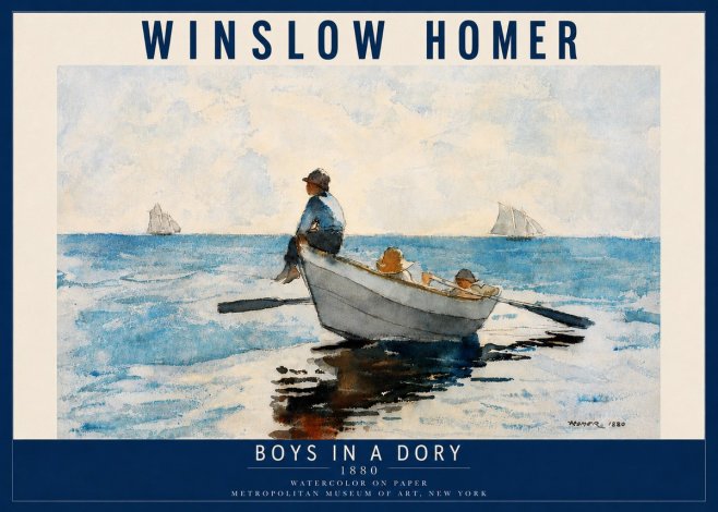 Winslow Homer Boys in a Dory I No4 - Affiche
