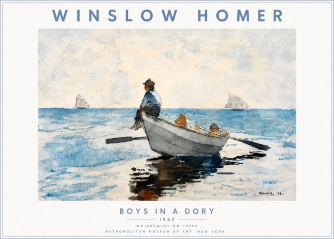 Winslow Homer Boys in a Dory I No5 - Affiche
