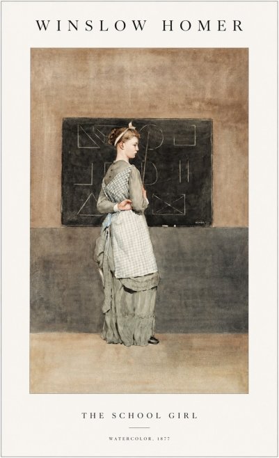 Winslow Homer The School Girl No1 - Affiche