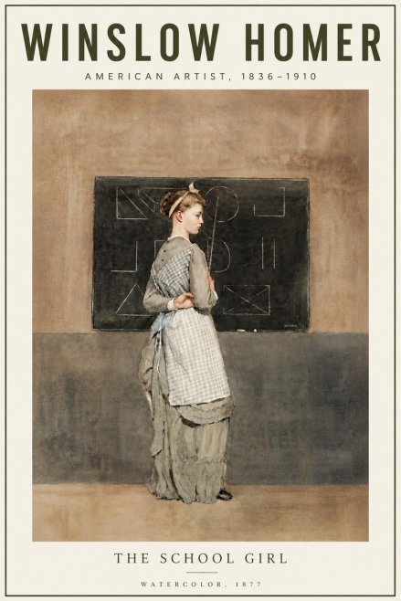 Winslow Homer The School Girl No6 - Affiche