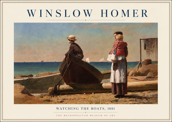 Winslow Homer Watching the Boats, 1881 No5 - Affiche
