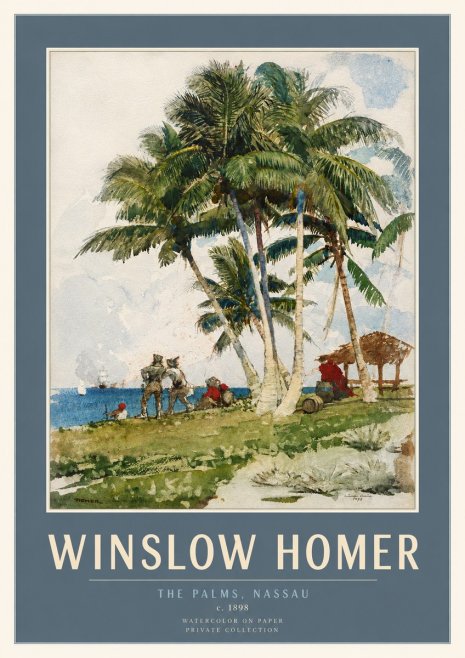 Winslow Homer The Palms, Nassau No3 - Affiche