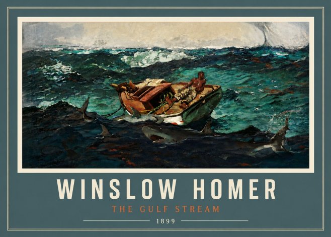 Winslow Homer The Gulf Stream No4 - Affiche