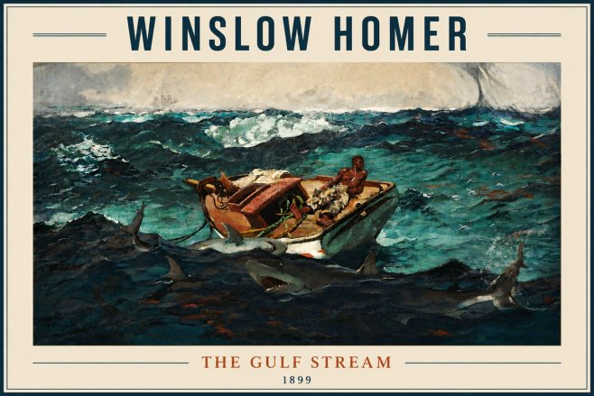 Winslow Homer The Gulf Stream No6 - Affiche