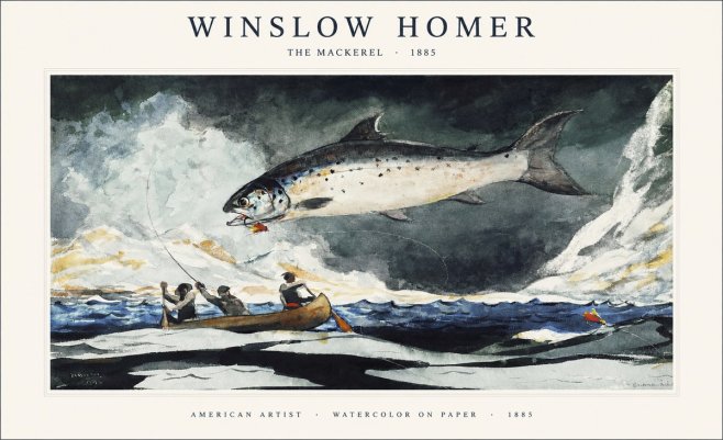 Winslow Homer The Mackerel No1 - Affiche