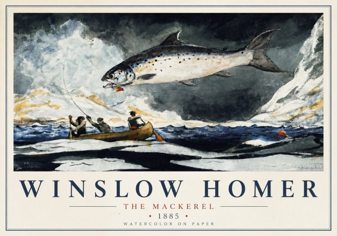 Winslow Homer The Mackerel No6 - Affiche